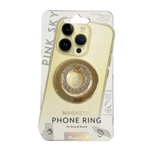 NEW Pink Sky Rhinestone Magnetic Phone Ring & Stand